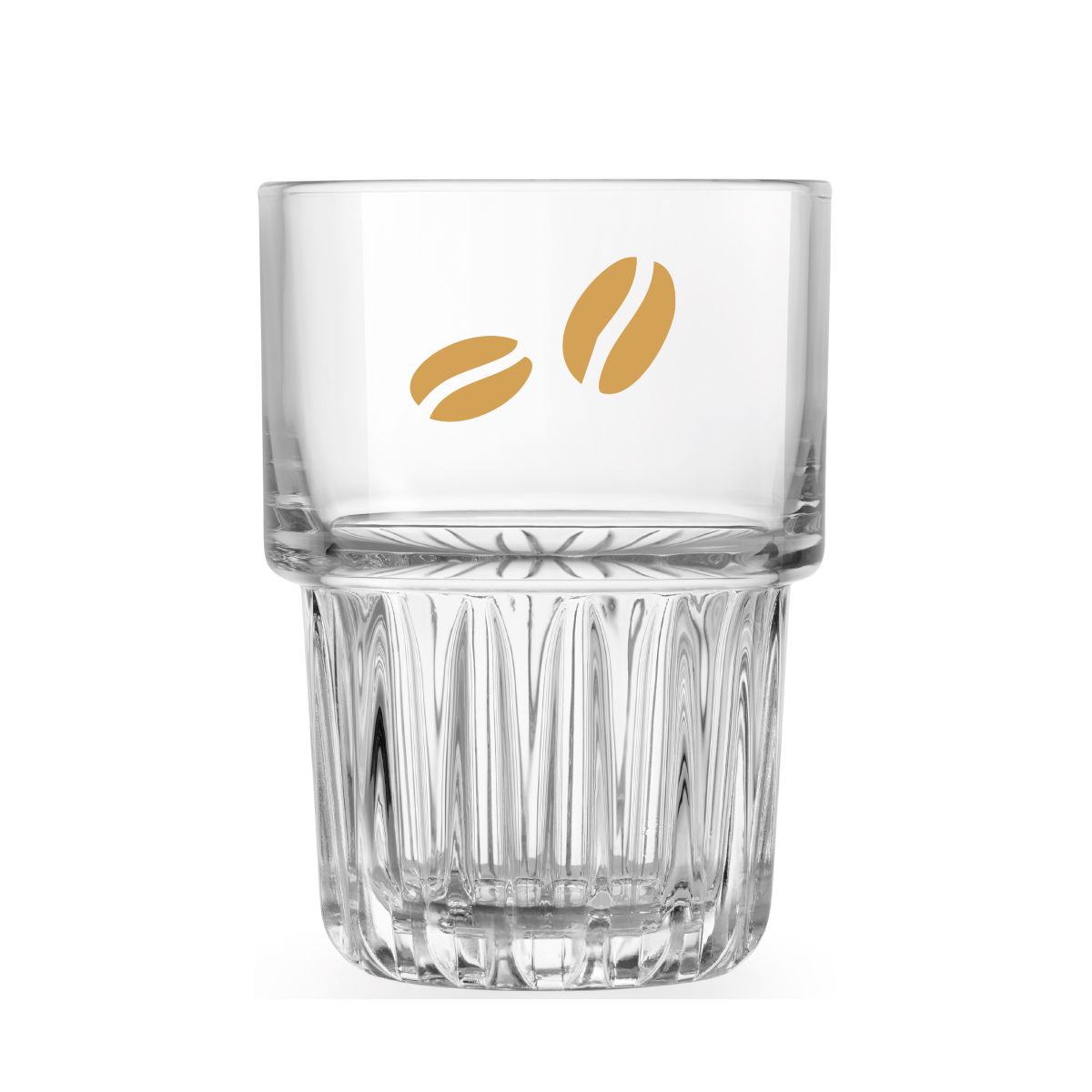 Long drink glass Onis Everest 35 cl. with CoffeeCo logo in one colour on the front face of the glass.